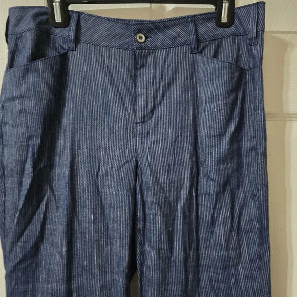 NWOT NYDJ Striped Straight-Leg Linen Blend Trouser Pants w/ Lift/Tuck Technology - Picture 4 of 13